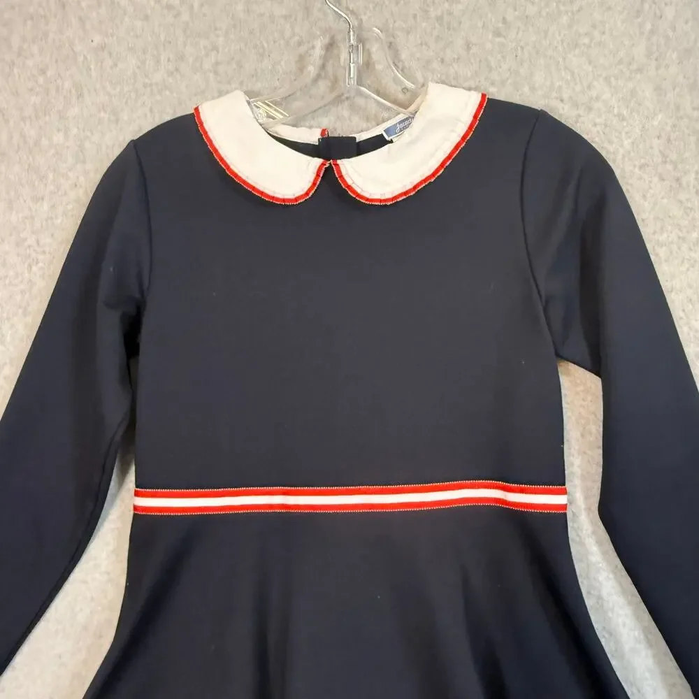 Jacadi Paris Milano Dress Girls Size 12A/Y Peter Pan Collar Event Preppy France